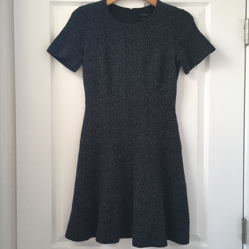 Ann Taylor Textured Stretchy Fit Flare Dress